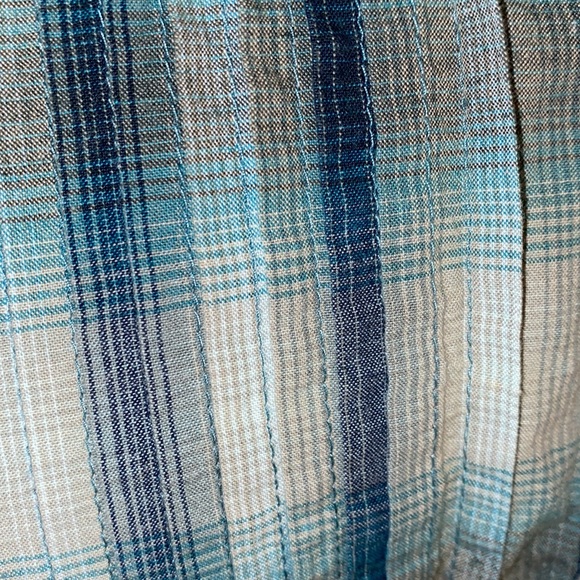Style & co. Size 15 Cute blue plaid button up shirt petite - Picture 8 of 11